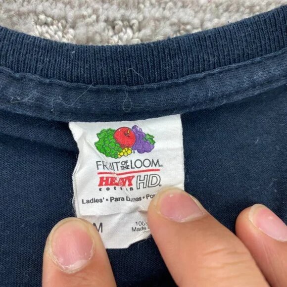 Throttle QUEENZ Shirt Women Medium M Black Graphic T-Shirt Casual Ladies Skull - Picture 3 of 8